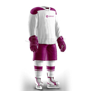 Ensemble de maillots et uniformes de hockey sur glace personnalisés en gros avec tissu respirant et à séchage rapide pour l'entraînement et les vêtements de sport - Product Image 2