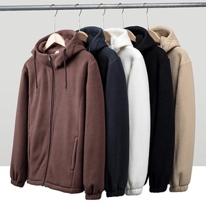 Sweat à capuche en polaire entièrement zippé personnalisé de haute qualité, léger et chaud, veste à capuche unisexe, vêtements décontractés d'extérieur pour l'hiver - Product Image 3