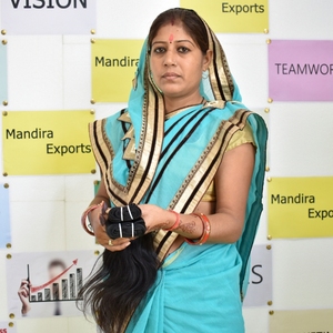 100% Natural Remy Virgin Kinky Black Color Straight Bundles South Indian Temple Extensiones de cabello humano Venta al por mayor Cabello humano - Product Image 5