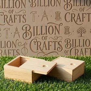 Boîte à souvenirs en bois de pin, rectangulaire, en bois massif, faite à la main, conteneur de rangement décoratif pour la maison, la table, l'artisanat, le bricolage - Product Image 6