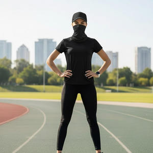 Hiyab Instantáneo de Alta Calidad, Diseño de Gorro Pakistaní con Botones y Pañuelo para la Cabeza, Logotipo Personalizado, Hiyab Nida Sostenible, Máscara Niqab - Product Image 2