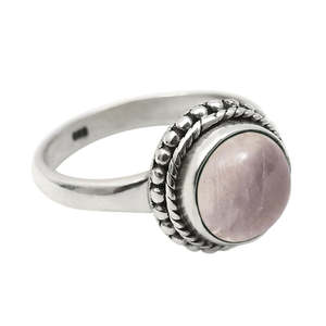 Best Selling 925 Sterling Silver <b>Ring</b> With Round Cut Natural <b>Rose</b> <b>Quartz</b> Gemstone Beautiful Boho Jewelry For Weddings & Parties - Product Image 1