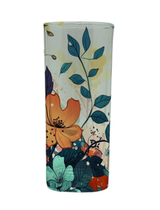 Vaso de Agua con Diseño Impreso, Vaso Decorativo con Estampado Floral, Vaso Impreso, Vaso Decorativo para Agua - Product Image 5