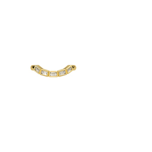 Bague en diamant taille baguette sertie alternée LR - Product Image 5