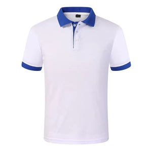 Camiseta Polo de Color Sólido para Hombre, Manga Corta, Mezcla de Algodón, Informal, para Golf, con Logotipo Personalizado, Ropa de Verano - Product Image 1