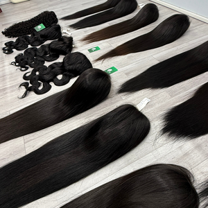 Perruque lace closure frontale perruque de cheveux humains bruts vietnamiens vierges vente en gros HD lace transparente - Product Image 5