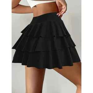 Falda Mini Plisada de Cintura Alta Azul Claro para Mujer al por Mayor, Bajo MOQ, Envío Rápido - Product Image 2