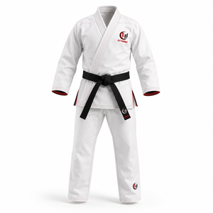 Kimono de karaté Fly Humble SPORTSWEAR unisexe bleu marine 100% coton coupe classique durable respirant sans couture avec logo brodé - Product Image 6
