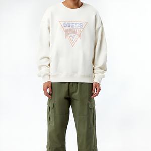 Sweat-shirt à col rond surdimensionné pour homme de haute qualité avec logo personnalisé, en molleton de coton, streetwear décontracté, OEM - Product Image 5