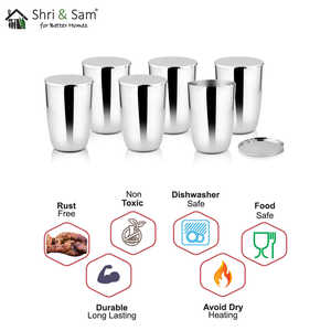 Impression Collection Juego de vajilla de acero inoxidable de 6 piezas con tapa de vidrio - Product Image 4