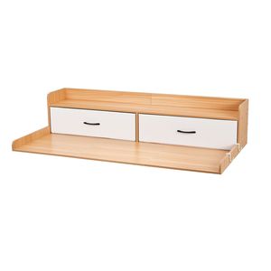 Supporto da appoggio per lavatrice/asciugatrice con struttura in legno 54 x 27,5 pollici, 2 cassetti e 2 ganci - Product Image 1