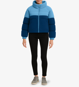 เสื้อแจ็คเก็ตพัฟเฟอร์โอเวอร์ไซส์สีสันตัดกันสำหรับผู้หญิง คุณภาพสูง ลดราคาพิเศษ เสื้อโค้ทบุผ้านวมทันสมัย ระบายอากาศได้ดี เหมาะสำหรับใส่ในฤดูหนาว สไตล์สตรีทแวร์ - Product Image 3