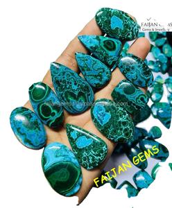 Piedra preciosa suelta de malaquita crisocola de alta calidad, piedra preciosa natural hecha a mano para hacer joyas, piedras preciosas colgantes - Product Image 2