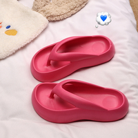 Sandales tongs compensées pour femmes avec soutien de la voûte plantaire, en EVA ultra-doux, antidérapantes, légères, pour l'été et la plage, style décontracté