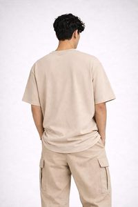 Clean Everyday Style O neck Oversized Casual And <b>Party</b> Wear Half Sleeve Tee Crafted For Men - Product Image 3