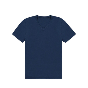 เสื้อยืดคอกลมแขนสั้นผู้ชาย สีแดง ผ้าฝ้าย ทรงพอดีตัว สไตล์ลำลอง ผ้าถัก สีพื้น - Product Image 2