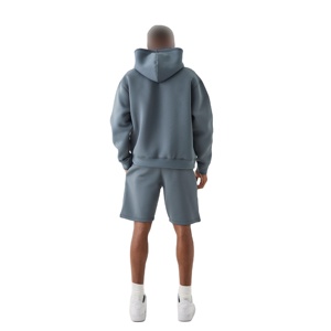 Conjunto de chándal de entrenamiento térmico con estampado duradero personalizable para hombre, ropa deportiva informal bordada moderna, traje tejido de talla grande - Product Image 2