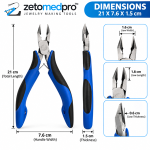 Alicates de Corte Diagonal ESD para Joyería, Electrónica y Corte Preciso de Alambres, Múltiples Diseños de Mordazas, ZetomedPro - Product Image 5