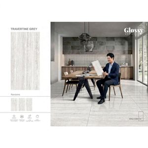 Céramique antidérapante à vendre 60X120 travertin Beige Style bâtiment industriel Surface de maison salle graphique ISO carreaux de sol en porcelaine - Product Image 2