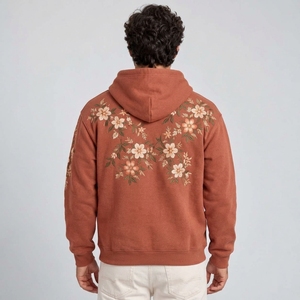 Sweat à capuche brodé pour homme, 100% coton molletonné, séchage rapide et respirant, personnalisable, vêtements décontractés - Product Image 4