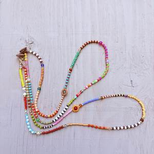 Magnifique cordon brodé perlé fait main, sangle de cou artisanale pour usage quotidien - Product Image 1