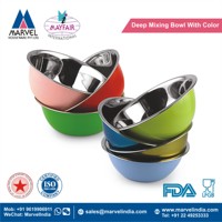 Ensemble de bols en acier inoxydable colorés et empilables, design moderne, écologiques, pour la préparation et le service des aliments à la maison