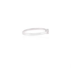 แหวนทองคำขาว 14K สไตล์อาร์ตเดโค Toi Et Moi ประดับทับทิมทรงหัวใจและเพชร - Product Image 6