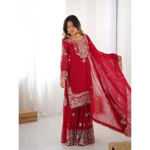 Beau haut et bas de fête avec ensemble élégant de taille Dupatta XL - Product Image 4