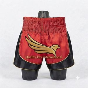 Wholesale Custom Embroidered Satin Fight Wear Gear Mauy Thai Shorts Mixed Martial <b>Arts</b> Boxing Shorts - Product Image 5
