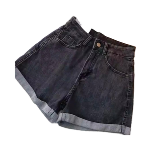 Shorts de Mujer de Cintura Alta, Color Personalizado, Transpirables, Estilo Urbano, 100% Algodón Satinado, Colores Personalizados, Venta al Por Mayor - Product Image 1