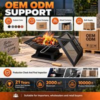 Brasero de jardin portable avec grille de cuisson et écran anti-étincelles pour jardin, terrasse, camping - Vente en gros