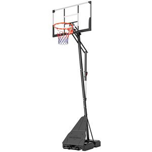 Canestro da Basket Portatile Regolabile 8-10ft con Tabellone Infrangibile da 47 Pollici e Impugnatura Action Grip per Esterni - Product Image 1