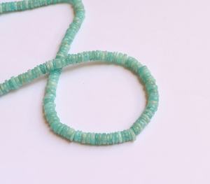 Perles Heishi en Amazonite Naturelle 9-9,5 MM, Perles de Pierre Précieuse Lisses et Polies pour la Fabrication de Bijoux, Fournitures en Gros - Product Image 2