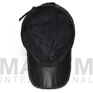 Wholesale Custom Logo <b>Black</b> Genuine Cowhide Leather Mens Women <b>Baseball</b> <b>Cap</b> - Product Image 4