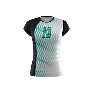 Camiseta de Voleibol Negra para Hombre, Número 13, Impresión Digital, Ajustada, Manga Corta, Absorbe la Humedad, 100% Algodón, Nombre del Equipo Personalizado, Verano - Product Image 1
