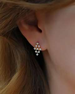Pendientes de Diamantes de Moissanita en Forma de Gota con Corte Redondo y Plata 925, Hermosos para Novia, Joyería Fina, Regalo para Ella - Product Image 6