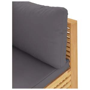 Sofá de Esquina para Jardín de Madera de Teca Sólida Gris Oscuro, 27.4 x 27.4 x 23.6 pulgadas - Product Image 5
