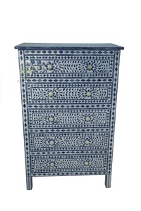 ILAHI's Bone Inlay <b>Drawer</b> Modern Design Agate Detailing <b>Storage</b> Portable Home Furniture - Product Image 5
