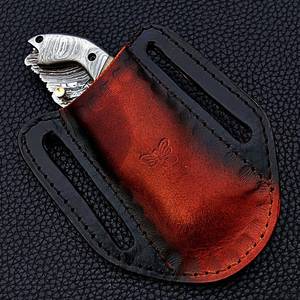 Cuchillo Plegable Multiusos SHARP POINT TRADES, Hoja de Acero de 20.8 cm, Punta de Gota, Perilla de Pulgar, Mango de Madera, Diseño Artístico, 0.5 mm, 6.7 pulgadas - Product Image 6