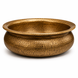 Handcrafted Hammered Copper Vessel Wash <b>Basin</b> <b>Round</b> Countertop Bathroom Sink Antique Finish Luxury Artisan Copper <b>Basin</b> for Home - Product Image 1