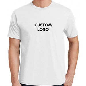 Camiseta Personalizada con Logotipo Frontal, de Poliéster/Algodón, para Hombre, Manga Corta, Corte Regular, Patrón de Secado Rápido y Transpirable - Product Image 2