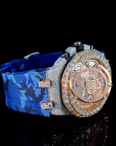 Reloj de pulsera artesanal con diamantes de moissanita para hombre, con brazalete de piedras VVS y pavé completo - Product Image 2