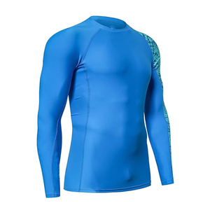 Rashguard de compression pour homme, adulte, en Spandex/Polyester, respirant, écologique, séchage rapide, impression par sublimation intégrale, taille OEM - Product Image 1