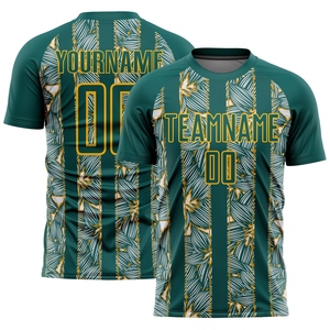 Vente en gros directe OMMIZ INDUSTRY, maillot de football personnalisé noir-or vieilli, sublimation - Product Image 6