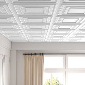 Pannelli per Controsoffitto in PVC 60x60 cm, Confezione da 12, Impermeabili, Testurizzati 3D per Casa o Ufficio - Product Image 6