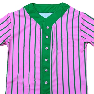 Camiseta de béisbol personalizada D9 Sorority, manga corta, lisa, con su logotipo bordado personalizado, camiseta de béisbol con botones completos. - Product Image 3