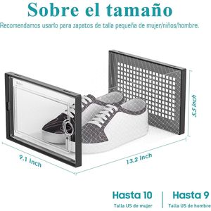 Grandi Scatole Impilabili in Plastica Trasparente per Scarpe, Set da 12 con Coperchi, Organizzatore per Sneaker in PP - Product Image 2