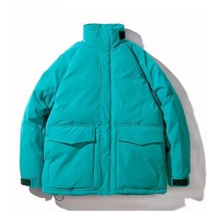 Chaqueta acolchada azul marino para hombre con cuello alto, cortavientos, con cremallera, informal, para otoño. - Product Image 6