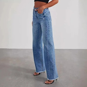 Premium Women Denim Jeans with Eco-Friendly <b>Waterproof</b> Design Drop-Crotch Fit Versatile Streetwear Style - Product Image 3