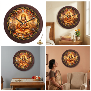 Modern <b>Silent</b> Quartz Hanuman Ji Wall <b>Clock</b> Spiritual Home Decor Bajrangbali Design Promotional Office Product Printing Technique - Product Image 2